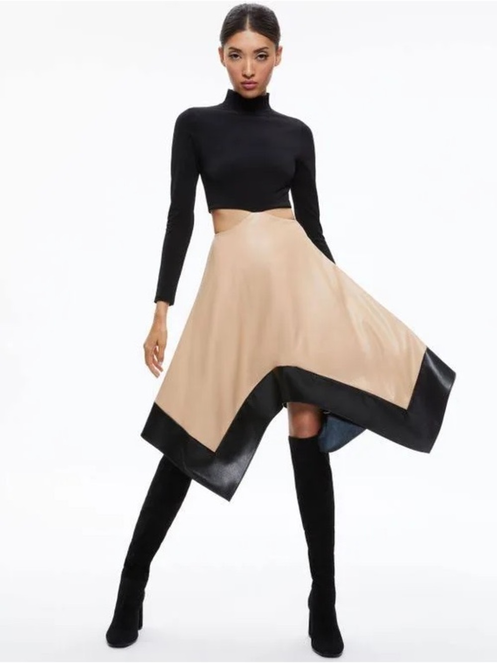 Alice + Olivia Temika Cut Out Midi Dress